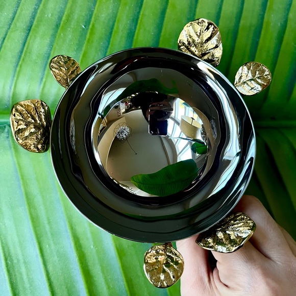 Michael Aram Botanical Leaf Gold nut Bowl New - Picture 9 of 12